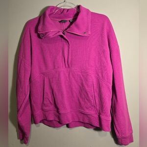 Danskin Fuchsia Quarter-Zip Pullover